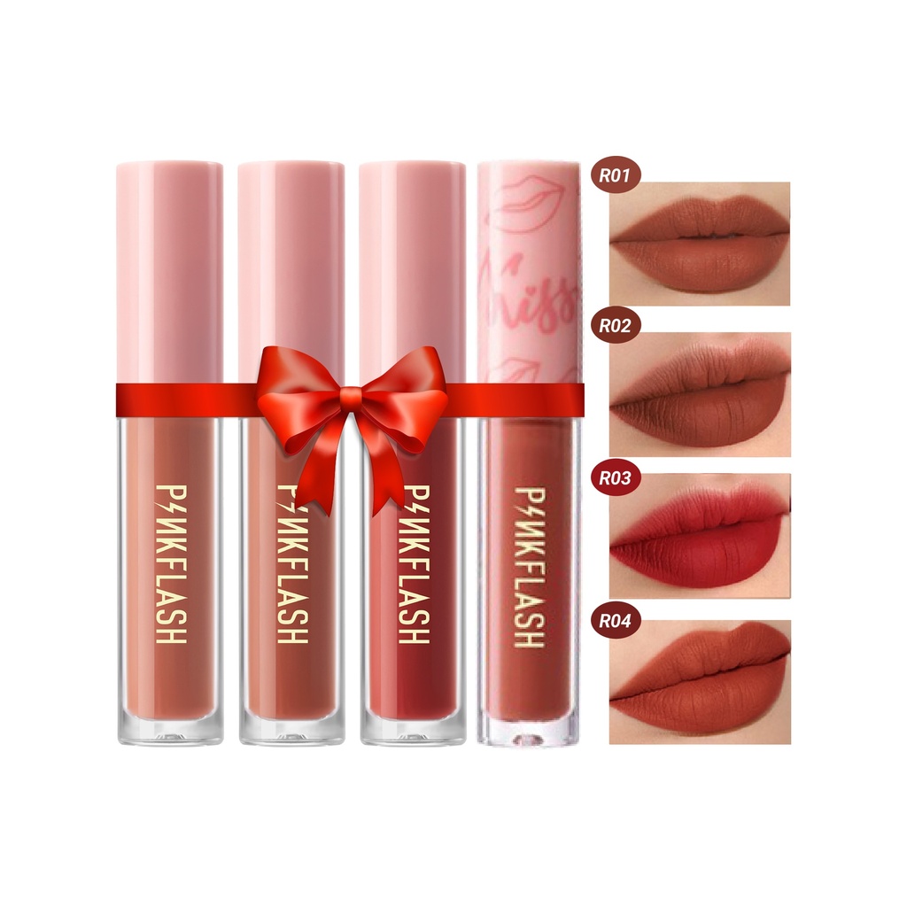 PinkFlash Red Hot Lipstick Bundle – 4 Pcs